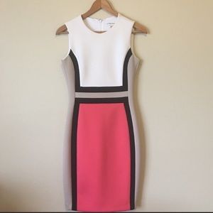 Calvin Klein Scuba Colorblock BODYCON Dress